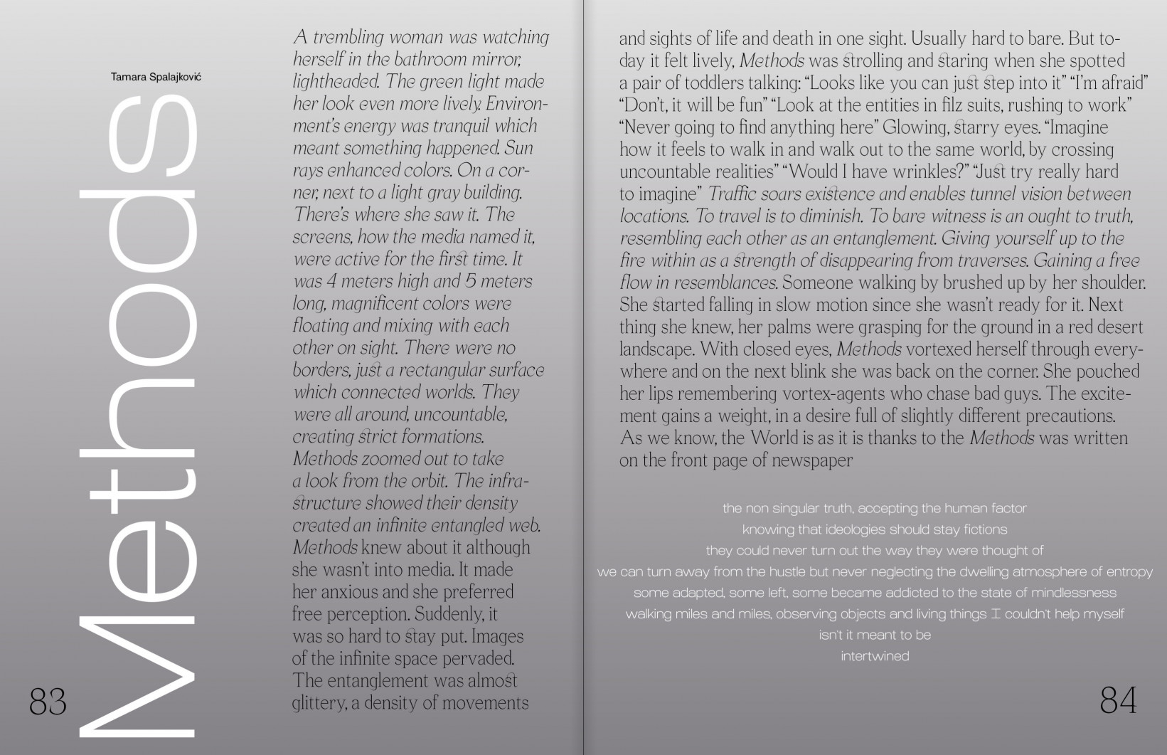 Tamara Spalajković: Methods